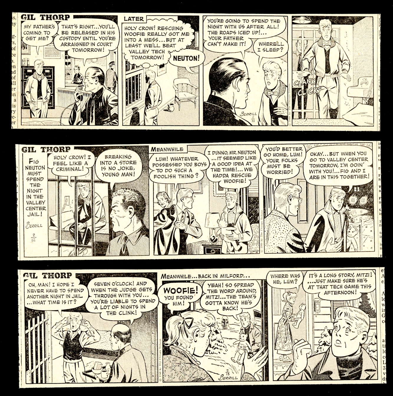 GIL THORP (1960) - 305+2 Daily Comics - by JACK BERRILL | eBay